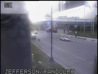 Traffic Camera looking at the intersection of Jefferson and Randolph in Detroit